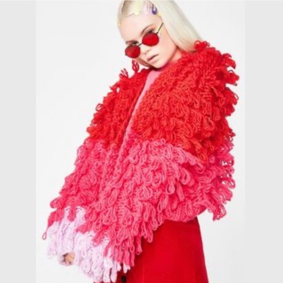 Lazy Oaf Sweaters - Lazy Oaf Exaggerated Yarn Sweater Cardigan